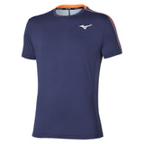 Men's Shadow Short Sleeve Tee Beacon Blue, Mizuno, Beacon Blue, Tennis Express, 650042-5T5TF26-BEACON-BLUE-1