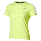 Women's Core Short Sleeve Tee Lime Pulp, Mizuno, Lime Pulp, Tennis Express, 650046-4H4HF26-LIME-PULP-1
