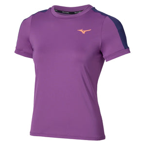 Women's Core Short Sleeve Tee Dahlia, Mizuno, Dahlia, Tennis Express, 650046-6L6LF26-DAHLIA-1