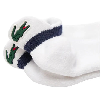 Unisex Low-Cut Technical Socks White and Navy Blue-Socks-Lacoste-669651-1-Tennis Express