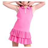 Girls' Match Pleated Polo Tennis Dress-Apparel-Lucky In Love-695_Taffy-Tennis Express