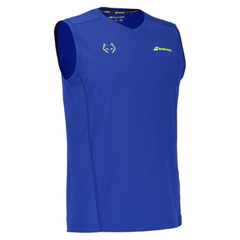 Men's Juan Lebron Muscle Tennis Tank Blue Depths,Apparel,Babolat,,,Tennis Express,6MF26071-4140-1