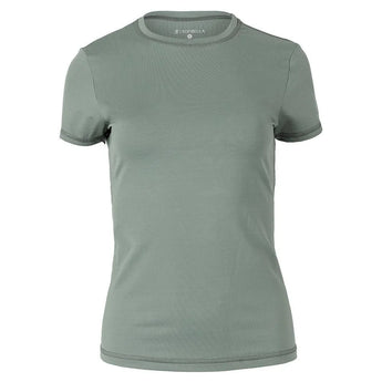 Women's UV Colors Short Sleeve Tennis Top Army-Apparel-Sofibella-7012-ARMB-Tennis Express