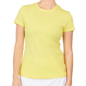 Women's UV Short Sleeve Tennis Top Sunshine,Apparel,Sofibella,Yellow,S,Tennis Express,7012SUN-B
