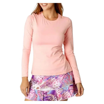 Women's UV Long Sleeve Tennis Top-Apparel-Sofibella-7013-BB-Buble-Tennis Express