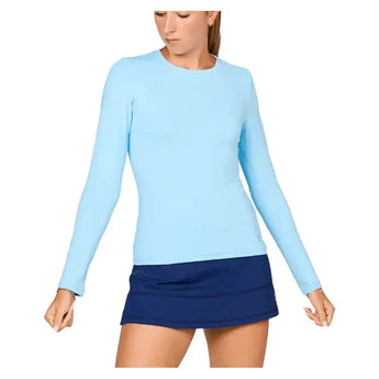 Women's UV Long Sleeve Tennis Top-Apparel-Sofibella-7013-Blue-Tennis Express