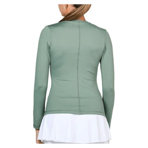 Women's UV Colors Long Sleeve Tennis Top Army,Apparel,Sofibella,,,Tennis Express,7013ARM-B-1