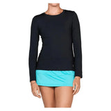 Women's UV Long Sleeve Tennis Top-Apparel-Sofibella-7013BLK-Tennis Express
