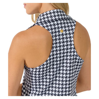 Women's Fairplay Tennis Dress Houndstooth Black, Bobbe, Tennis Express, 704-136BF26-3