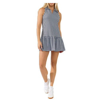 Women's Fairplay Tennis Dress Houndstooth Black, Bobbe, Tennis Express, 704-136BF26-4