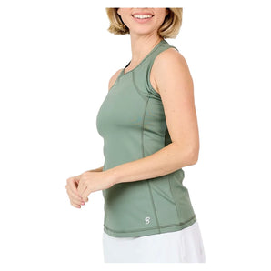 Women's UV Colors Tennis Tank Army,Apparel,Sofibella,,,Tennis Express,7080ARM-B-1