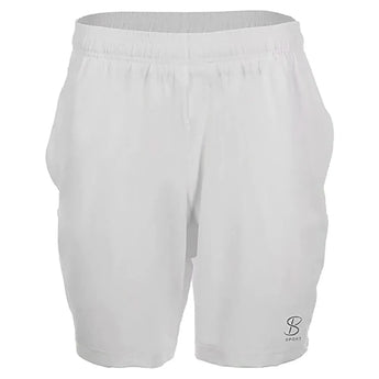 Men's SB Sport Game 7 Inch Tennis Short White-Apparel-Sofibella-8010WHT-U22-1-Tennis Express