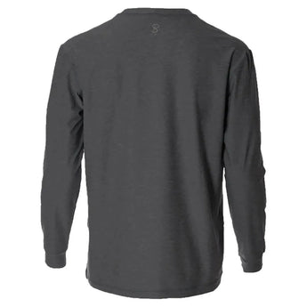 Men's SB Sport Classic Fit Long Sleeve Tennis Crew Grey Melange-Apparel-Sofibella-8016GML-U22-2-Tennis Express