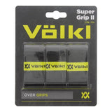 Super Grip II 3 Pack Tennis Overgrip Black-Accessories-Volkl-81063-DEFAULT-L-Tennis Express