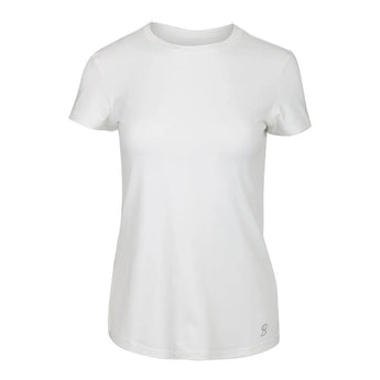 Women's Short Sleeve Tennis Top-Apparel-Sofibella-83099-WHT_WHITE-L-Tennis Express