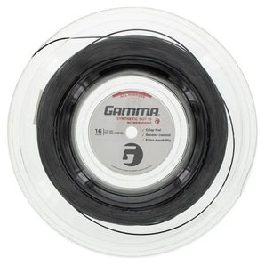 Synthetic Gut with Wearguard 16G Tennis String Reel-Strings-Gamma-84021-BLACK-L-Tennis Express