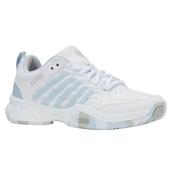 Juniors' Court Express 2 Tennis Shoes White and Ballad Blue-Footwear-K-Swiss-84428-117F25-1-Tennis Express