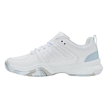 Juniors' Court Express 2 Tennis Shoes White and Ballad Blue-Footwear-K-Swiss-84428-117F25-3-Tennis Express