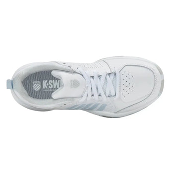 Juniors' Court Express 2 Tennis Shoes White and Ballad Blue-Footwear-K-Swiss-84428-117F25-5-Tennis Express