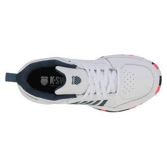 Juniors' Court Express 2 Tennis Shoes White and Stargazer-Footwear-K-Swiss-84428-129F25-1-Tennis Express