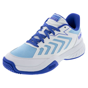 Juniors' Ultrashot Team 2 Tennis Shoes White and Dazzling Blue-Footwear-K-Swiss-84598-148S26copy-Tennis Express