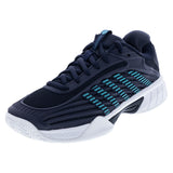 Juniors Hypercourt Express 3 Tennis Shoes Carbon and Baltic,Footwear,K-Swiss,Carbon/Baltic,1Y,Tennis Express,84603-009F26copy
