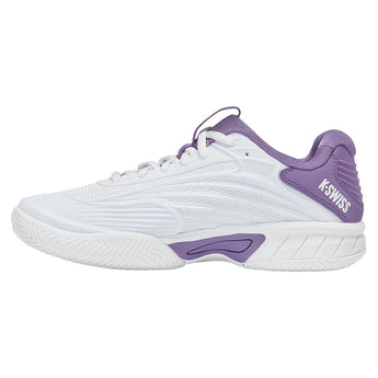 Juniors' Hypercourt Express 3 Tennis Shoes White and Purple Haze-Footwear-K-Swiss-84603-163-2-Tennis Express