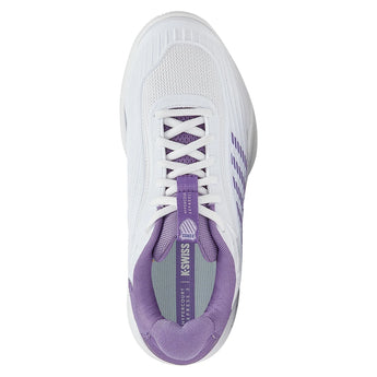 Juniors' Hypercourt Express 3 Tennis Shoes White and Purple Haze-Footwear-K-Swiss-84603-163-3-Tennis Express