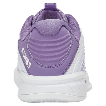Juniors' Hypercourt Express 3 Tennis Shoes White and Purple Haze-Footwear-K-Swiss-84603-163-4-Tennis Express