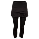 Women's Scallop Tennis Capri-Apparel-Lucky In Love-85341-001_BLACK-L-Tennis Express