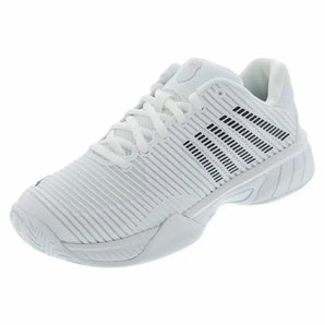 Juniors' Hypercourt Express 2 Tennis Shoes White and Black-Footwear-K-Swiss-86613-102B-2copy-Tennis Express
