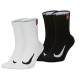 Court Multiplier Max Crew Tennis Socks (2 Pairs)-Socks-Nike-90380-DEFAULT-L-Tennis Express