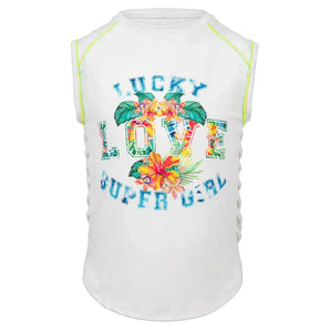 Girls' Tennis Muscle Tank-Apparel-Lucky In Love-92152-10955_LOVE_U-L-Tennis Express
