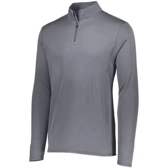 Youth Attain Wicking 1/4 Zip-Apparel-Augusta-92375-059_GRAPHITE-L-Tennis Express