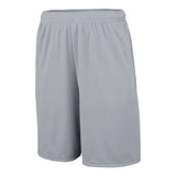 Youth Training Shorts With Pockets-Apparel-Augusta-92377-016_SILVER-L-Tennis Express