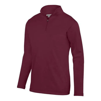 Youth Wicking Fleece Pullover-Apparel-Augusta-92384-045_MAROON-L-Tennis Express