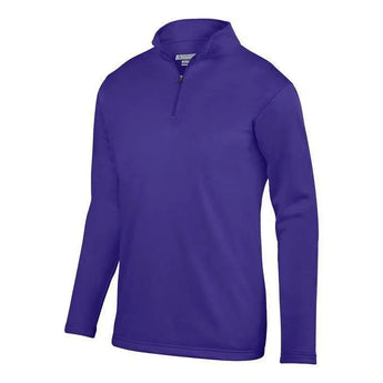 Youth Wicking Fleece Pullover-Apparel-Augusta-92384-050_PURPLE-L-Tennis Express
