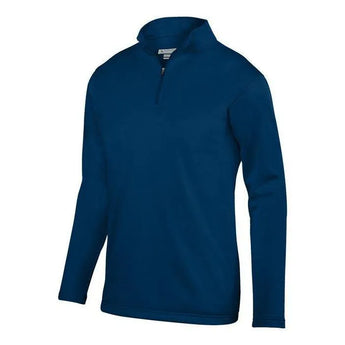 Youth Wicking Fleece Pullover-Apparel-Augusta-92384-065_NAVY-L-Tennis Express