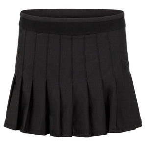 Women's Long Retro Pleated Tennis Skort-Apparel-Lucky In Love-93195-001_BLACK-L-Tennis Express