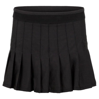 Women's Long Retro Pleated Tennis Skort-Apparel-Lucky In Love-93195-001_BLACK-L-Tennis Express