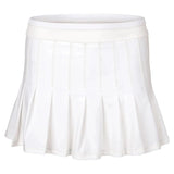 Women's Long Retro Pleated Tennis Skort-Apparel-Lucky In Love-93195-110_WHITE-L-Tennis Express