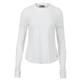 Women's Pacer Long Sleeve Tennis Top-Apparel-Lija-WHITE-XS, [current_file_name-Tennis Express
