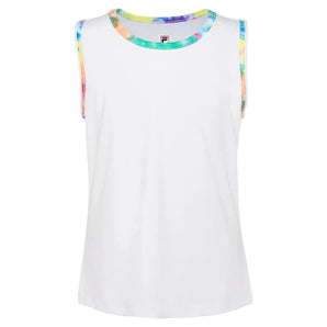 Girls' Full Back Tennis Tank White and Tie Dye-Apparel-Fila-93490-DEFAULT-L-Tennis Express