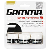 Supreme Perforated Overgrip 3 Pack-Accessories-Gamma-93816-WHITE-L-Tennis Express