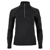 Women's Mock Zip Tennis Top-Apparel-BloqUV-94389-BLACK-L-Tennis Express