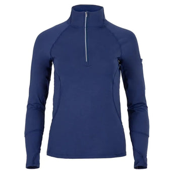 Women's Mock Zip Tennis Top-Apparel-BloqUV-94389-NAVY-L-Tennis Express