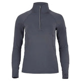 Women's Mock Zip Tennis Top-Apparel-BloqUV-94389-SMOKE-L-Tennis Express