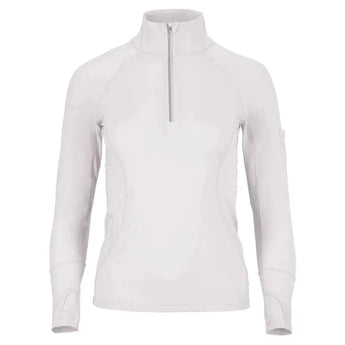 Women's Mock Zip Tennis Top-Apparel-BloqUV-94389-WHITE-L-Tennis Express