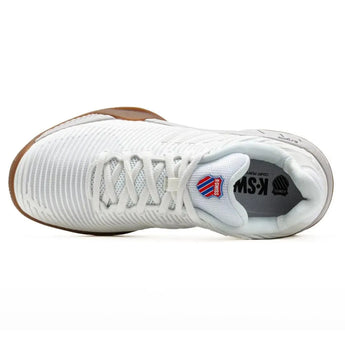 Women's Hypercourt Express 2 Indoor Pickleball Shoes Bright White and Gum-Footwear-K-Swiss-94397-954F24-3-Tennis Express