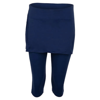 Women's Tennis Capri Skort-Apparel-BloqUV-94403-NAVY-L-Tennis Express